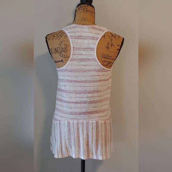 Chloe K Striped Racerback Tank Top Sz M - Picture 2 of 6